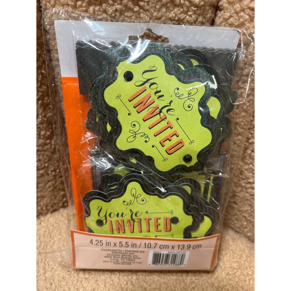 Recollections Haunted Halloween Invitation Kit 64pc Makes 8 Tombstone Spooky
